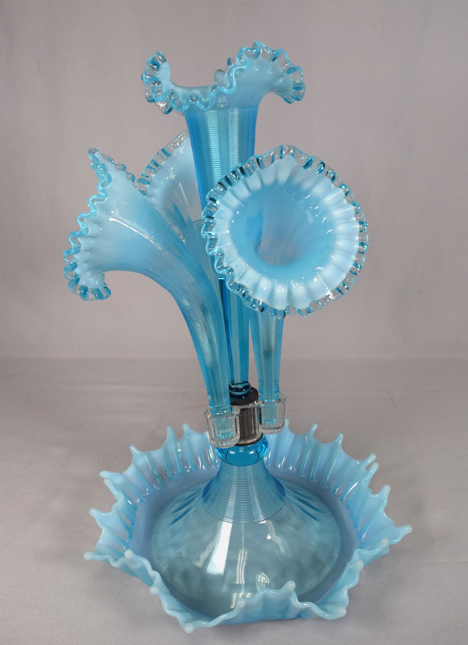 L. G. WRIGHT / FENTON PRESSED GLASS EPERGNE (1 of 4)