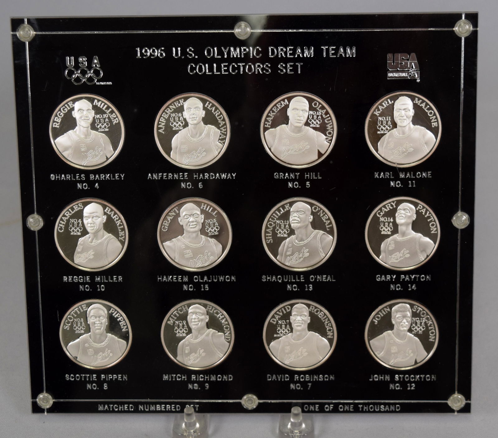 1996 U.S. OLYMPIC DREAM TEAM SILVER COIN SET (1 of 4)