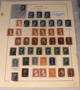 43 STAMPS POSTAGE 1857-61 SCOTT PAGE