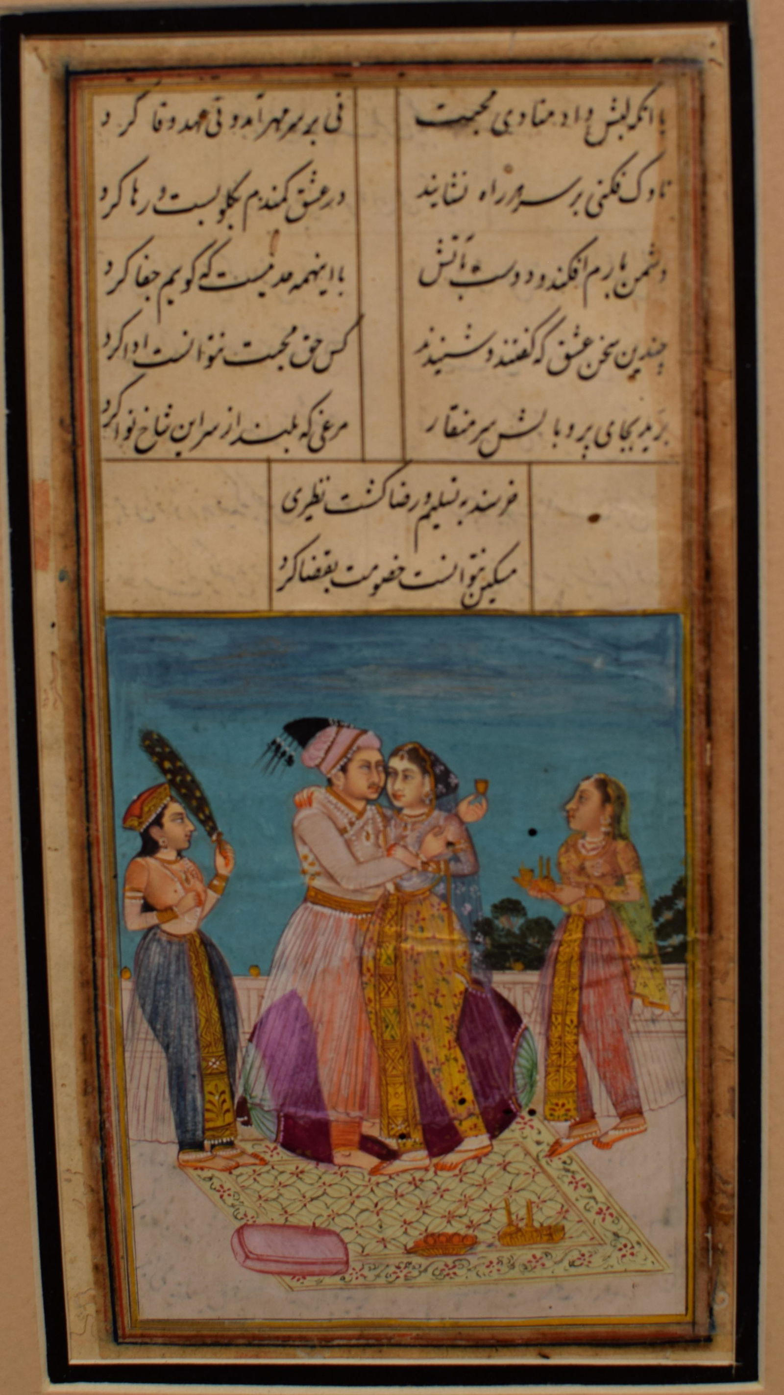19TH C MUGHAL INDIAN PAINTING (1 of 4)