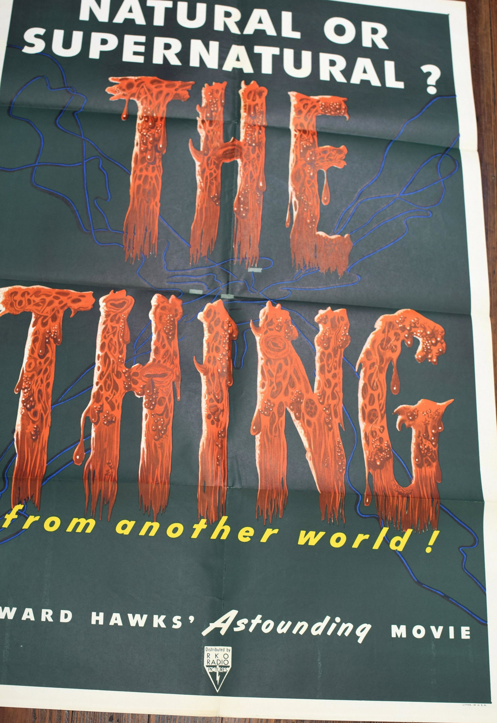 THE THING RKO HORROR / SCIENCE FICTION POSTER (1 of 5)