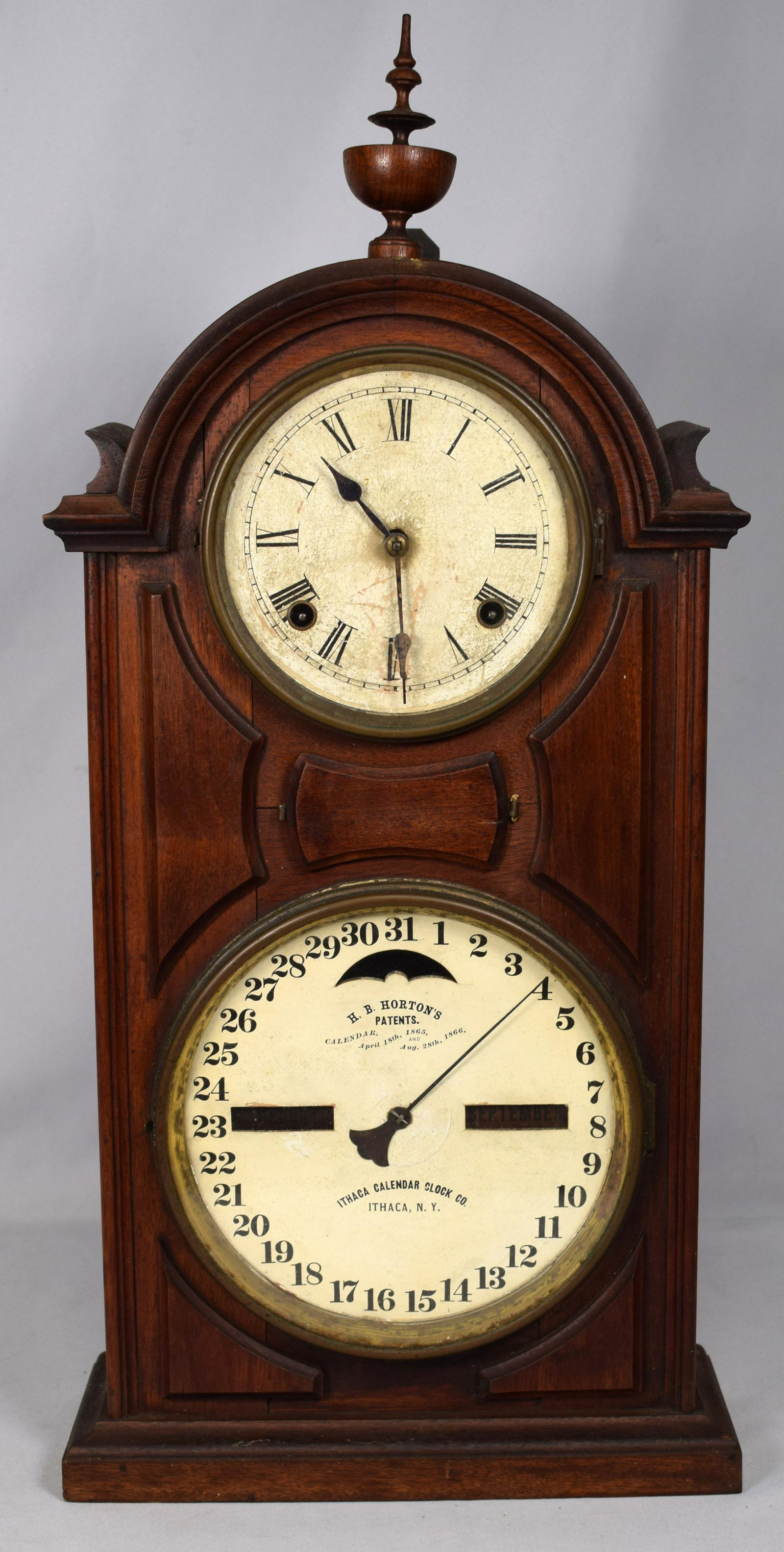 HORTON ITHACA CALENDAR SHELF CLOCK (1 of 5)