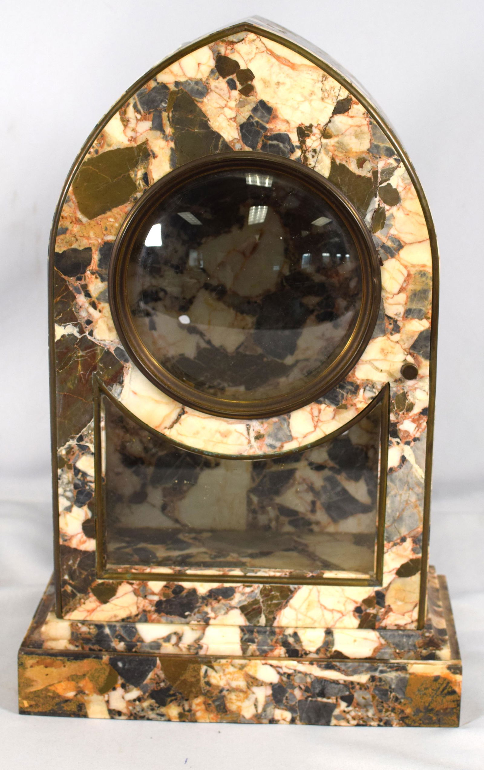 MARBLE CLOCK CASE BEEHIVE SHAPE WITHOUT WORKS (1 of 3)