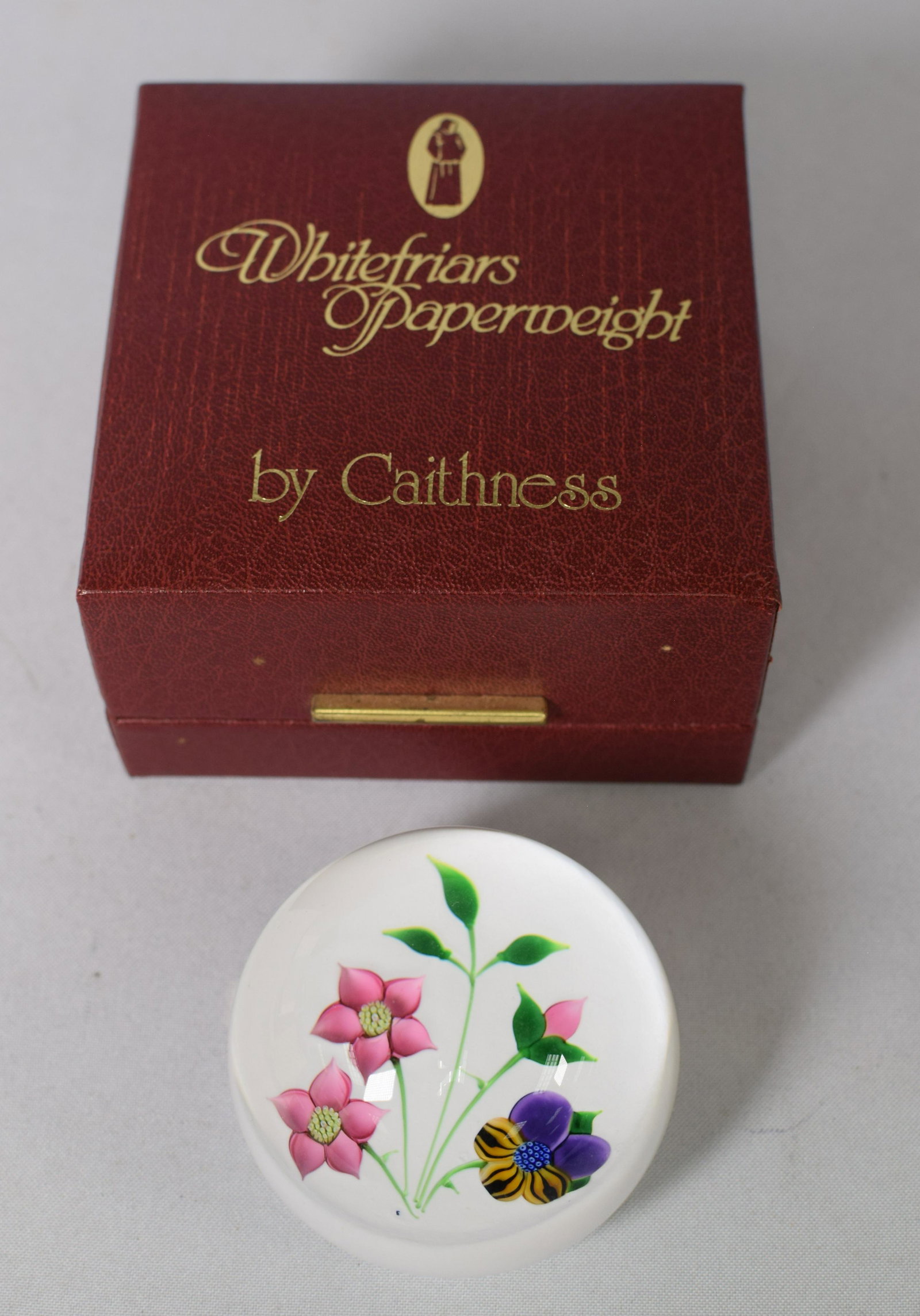 WHITEFRIARS PANSY LIMITED EDITION PAPERWEIGHT (1 of 5)