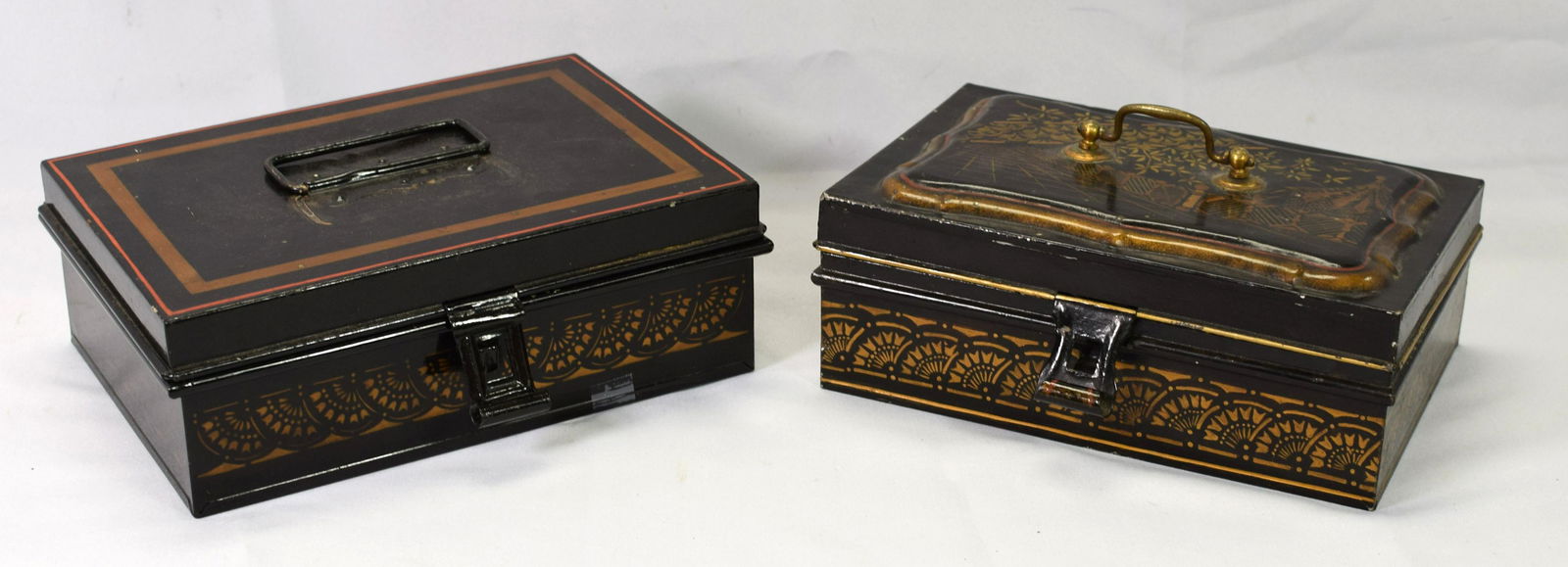 TIN TOLEWARE SPICE BOX GROUPING (1 of 9)