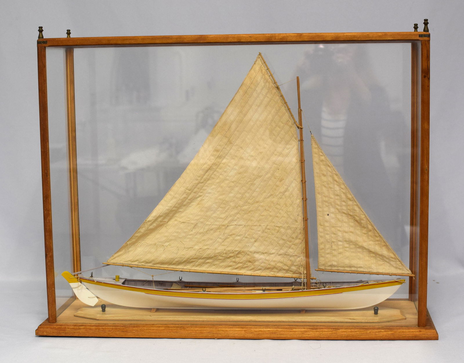 CASED MODEL OF  WHALING LONG BOAT (1 of 5)