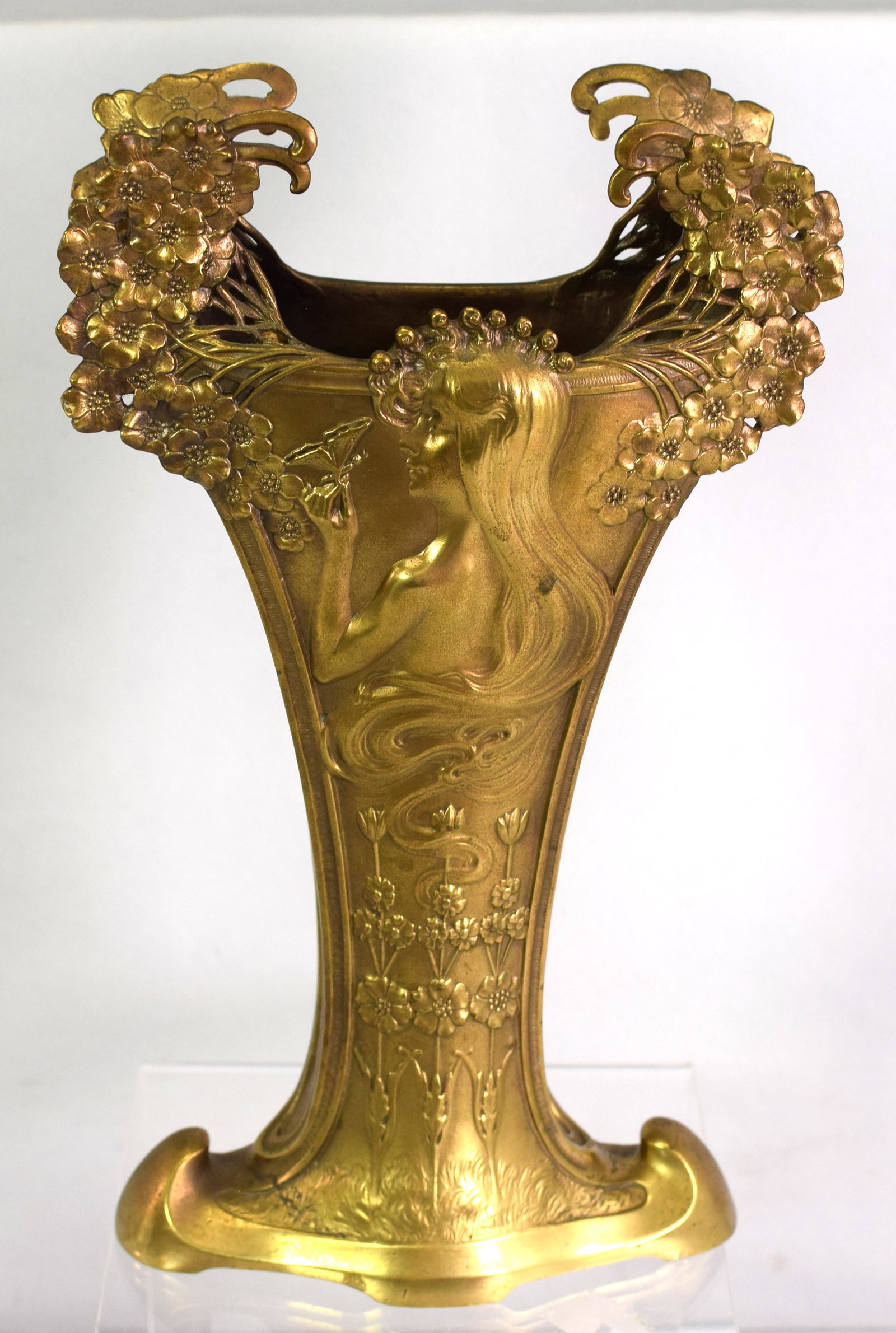 ART NOUVEAU FRENCH BRONZE VASE BY LOUCHET VASE (1 of 12)