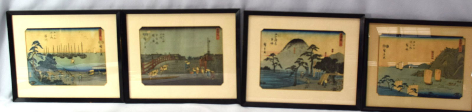 (on-4) HIROSHIGE UTAGAWA WOODBLOCK PRINTS (1 of 14)