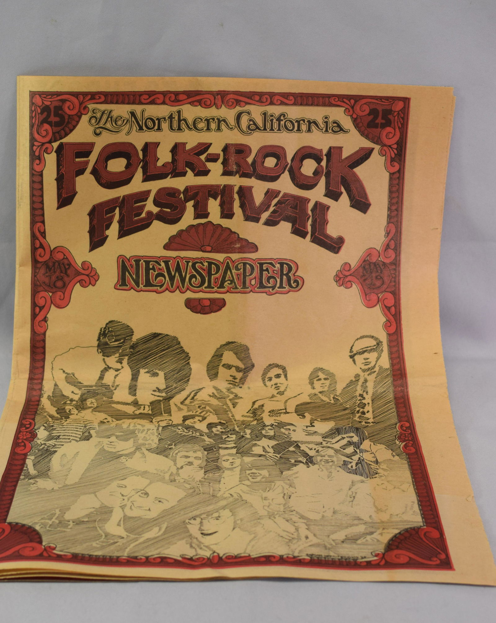 Northern California Folk Rock Festival lot: This is a lot of 3 items from the 1968 Northern California Folk Rock Festival. The festival featured The Grateful Dead, Steve Miller Band, Jefferson Airplane, and The Doors. Included inthe lot is the