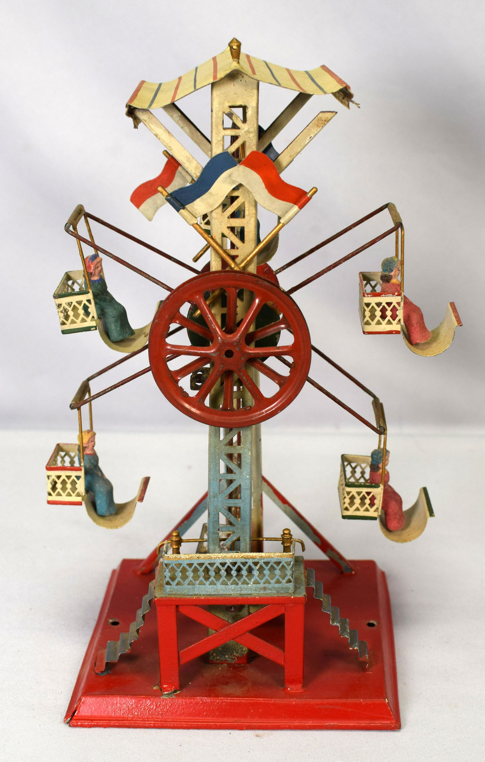 OLD GERMAN 19TH C FERRIS WHEEL TOY (1 of 4)