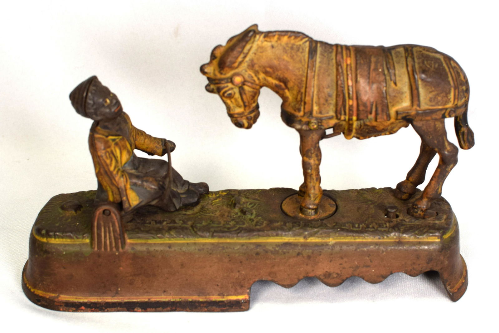 STEVENS ALWAYS SPISE A MULE MECHANICAL BANK (1 of 6)