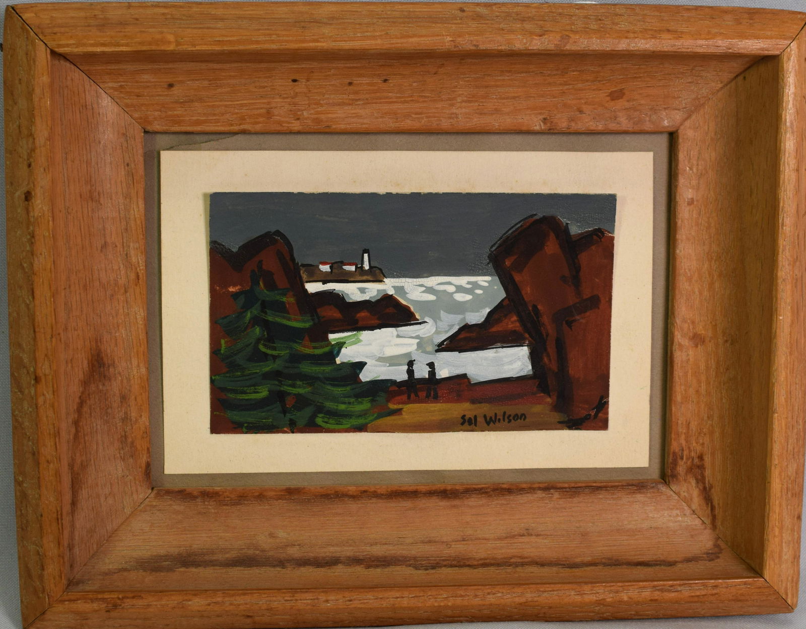 SOL WILSON MIX MEDIA SEASCAPE PAINTING (1 of 4)