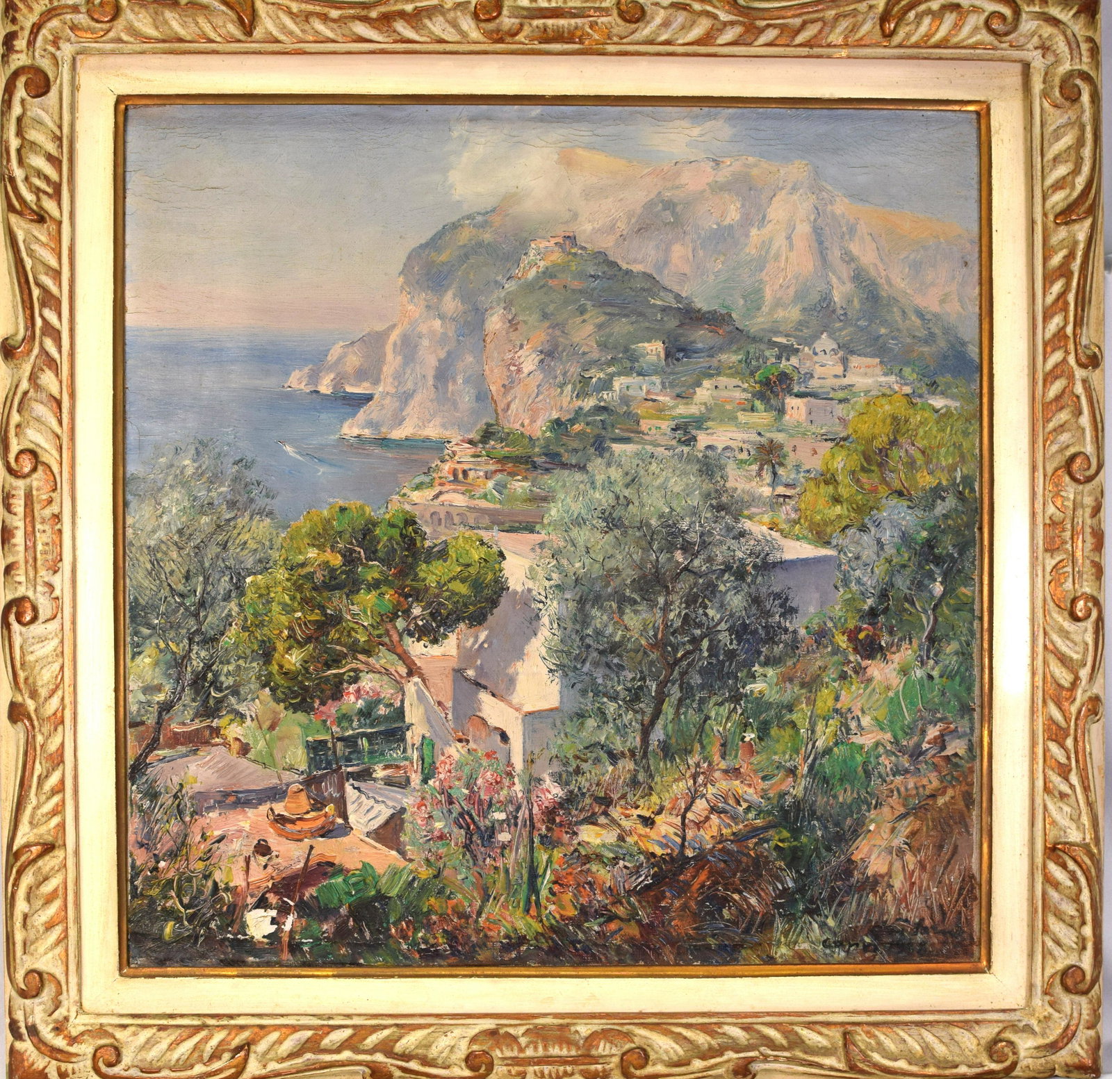 MATTEO SARNO CAPRI 1947 OIL PAINTING (1 of 7)