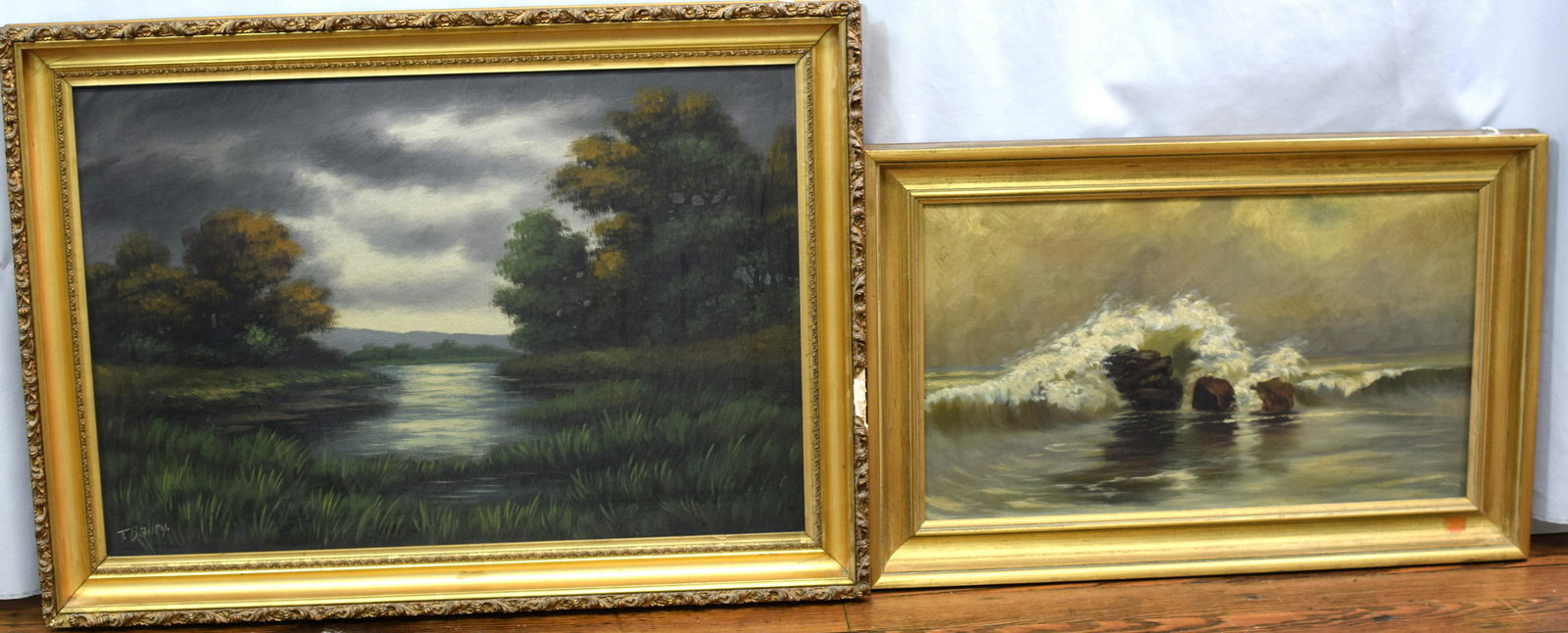 (on-2) 19th/20th NEW ENGLAND OIL PAINTINGS (1 of 6)