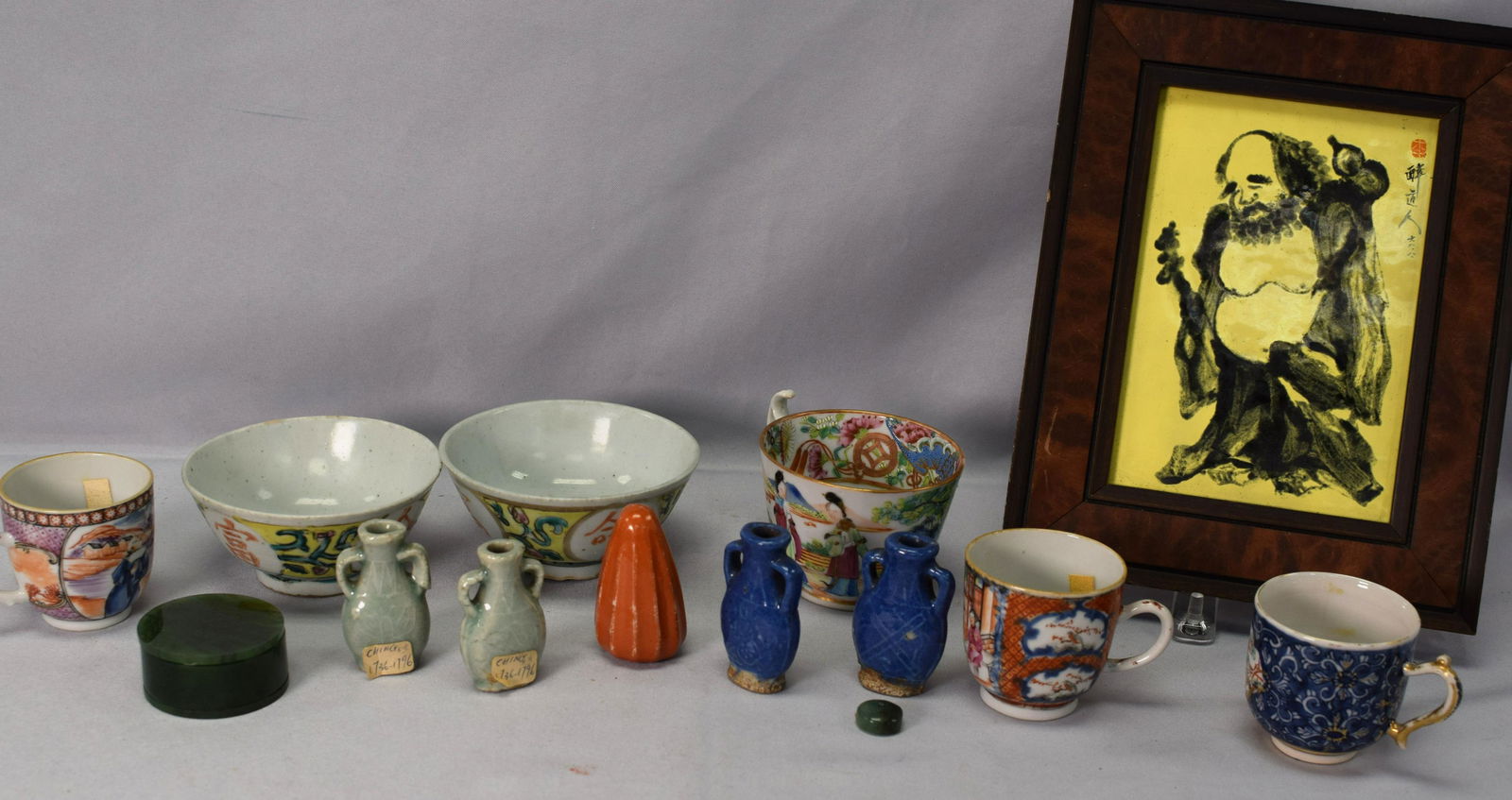 ASSEMBLED CHINESE PORCELAIN & BUDDHA PAINTING (1 of 11)