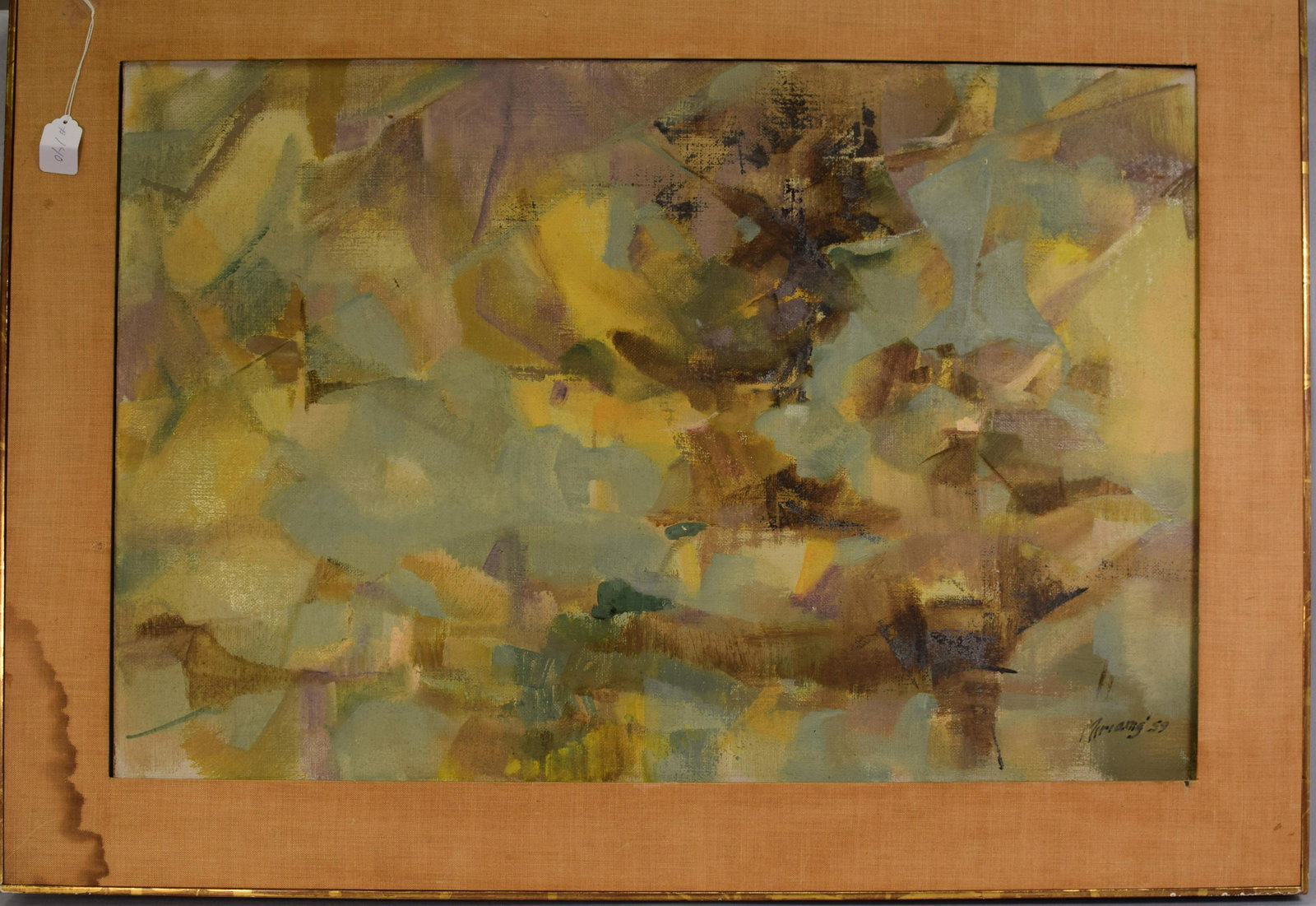 MIRIAM BURDSALL ABSTRACT PAINTING. (1 of 5)