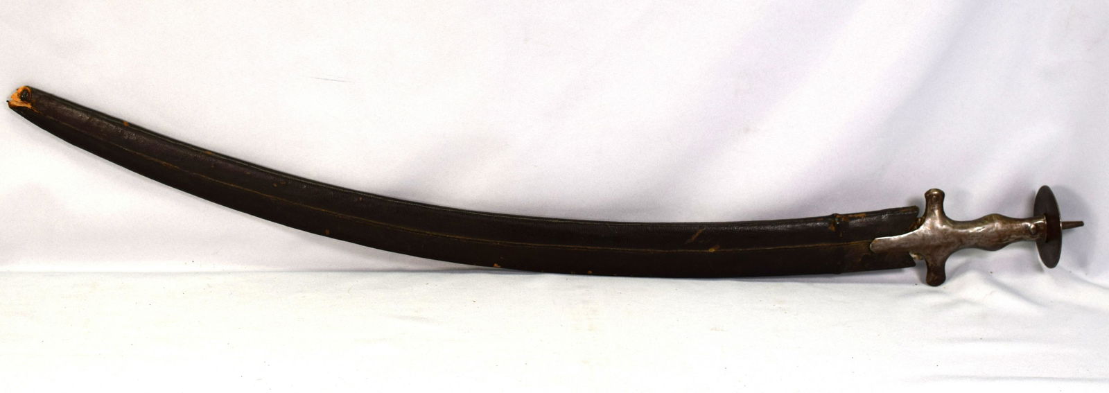 PERSIAN SWORD WITH LEATHER SCABBARD (1 of 5)