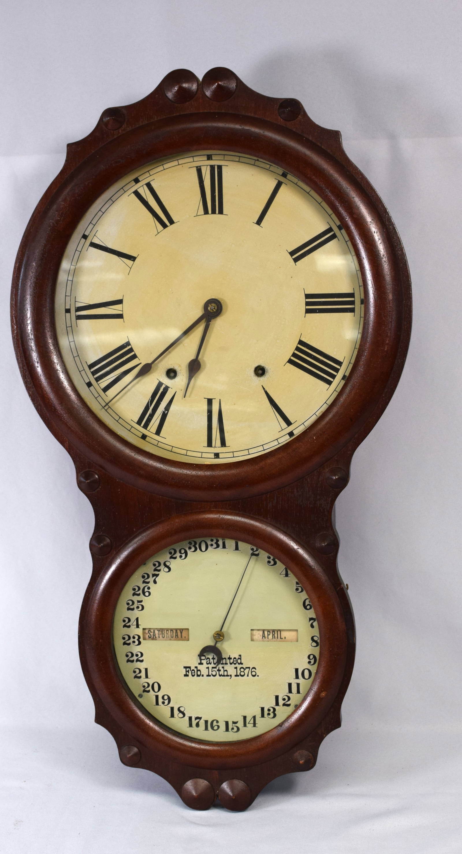 Seth Thomas "peanut" Walnut Cased Calendar Clock Auction