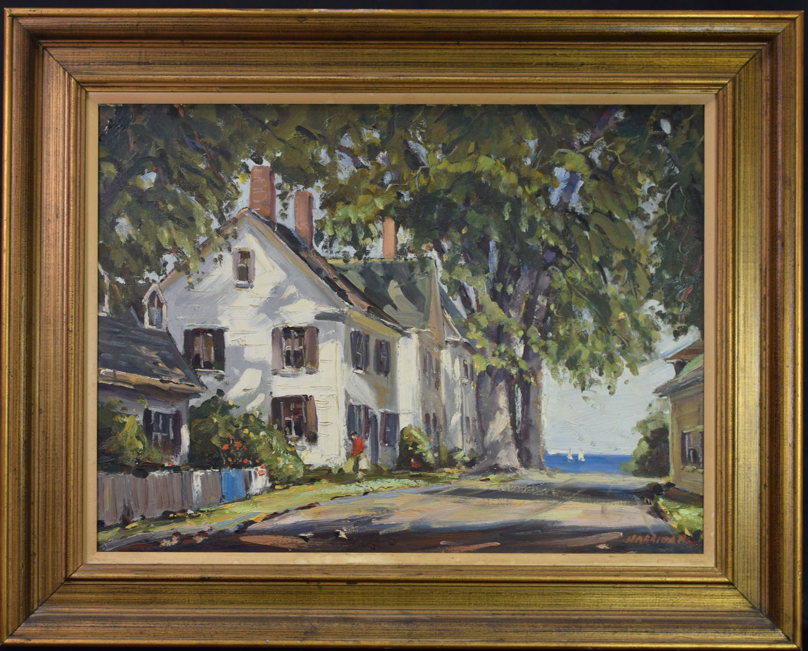 EDWARD H. HARRIGAN ROCKPORT OIL PAINTING (1 of 6)