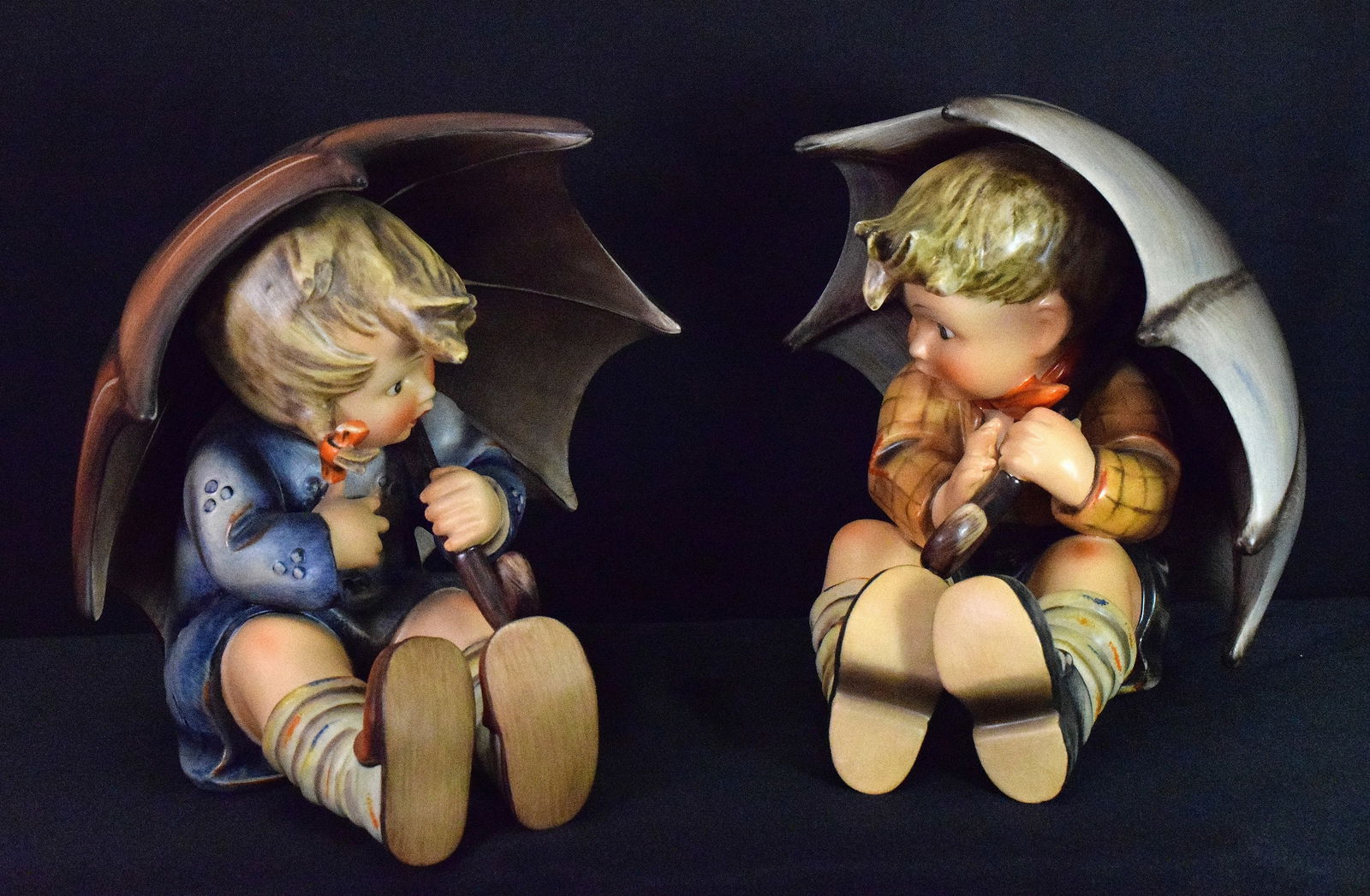 GOEBEL HUMMEL UMBRELLA BOY & GIRL PORCELAIN FIGURE (1 of 5)