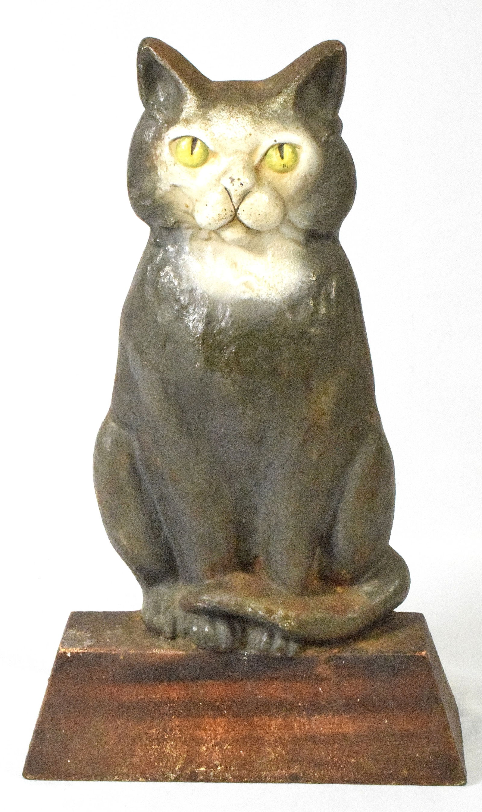 PAINTED CAST IRON CAT DOORSTOP (1 of 6)