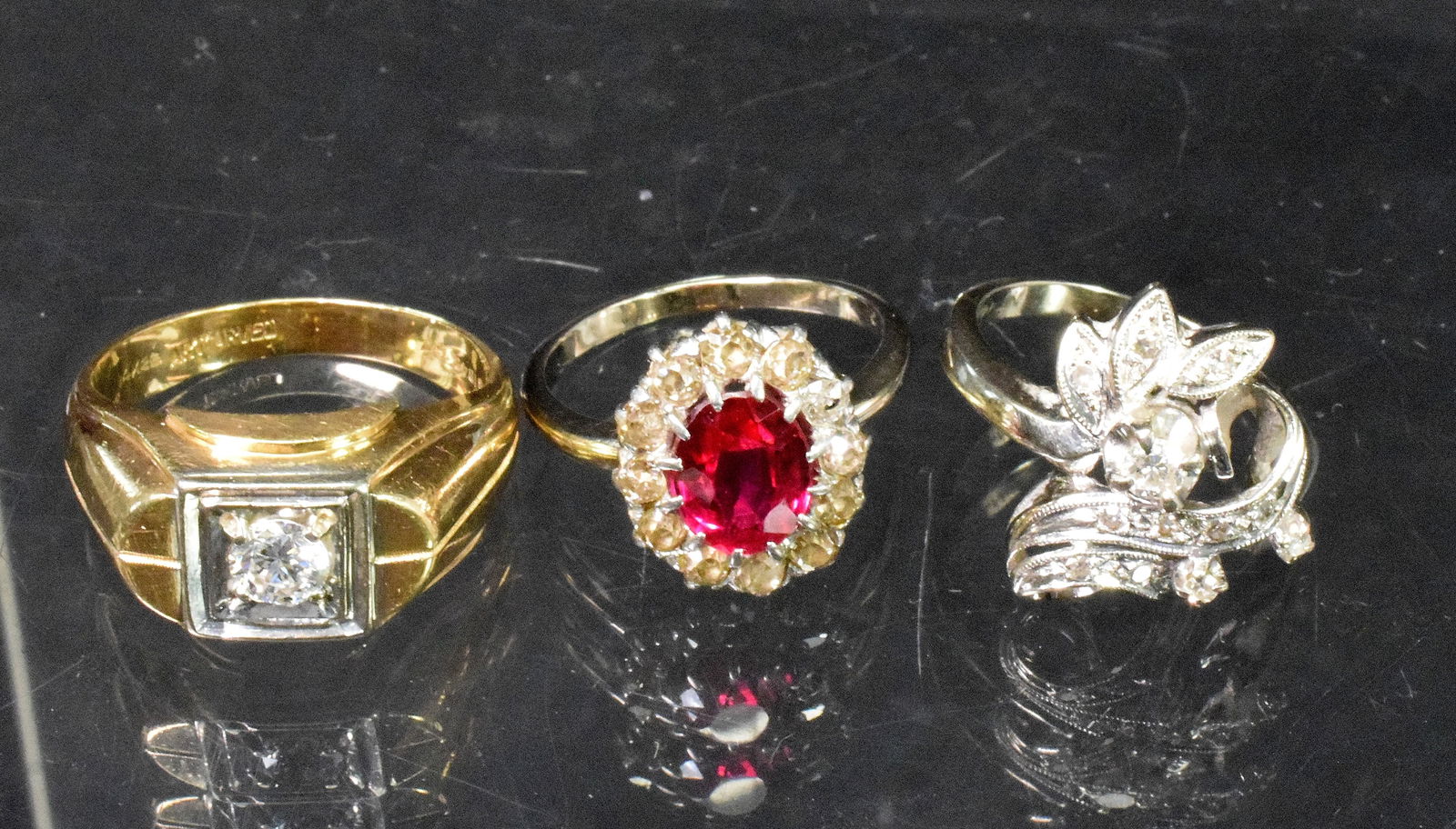 ASSEMBLED 14K & DIAMOND RINGS (1 of 2)