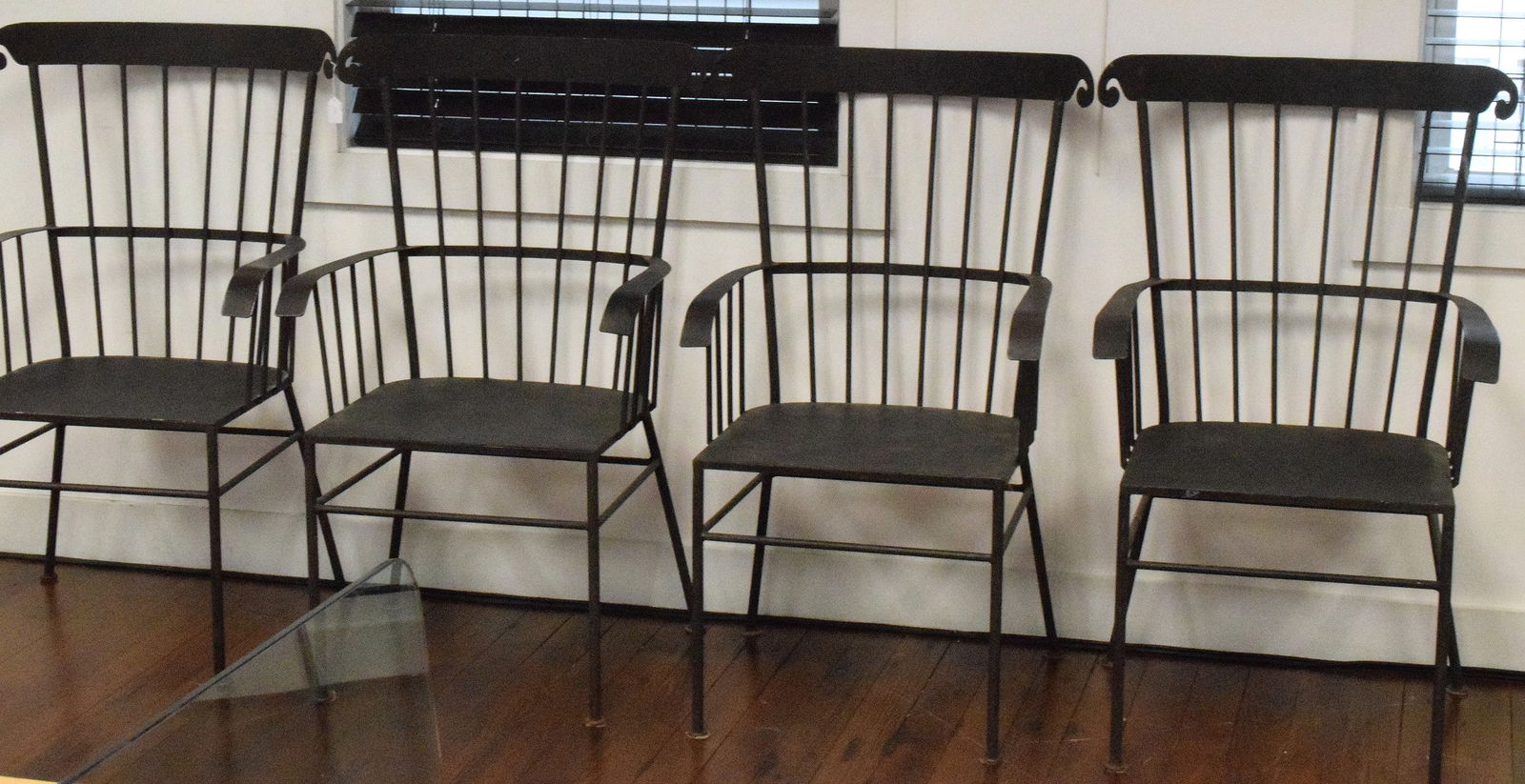 4 METAL BARREL BACK WINDSOR GARDEN PATIO CHAIRS (1 of 6)