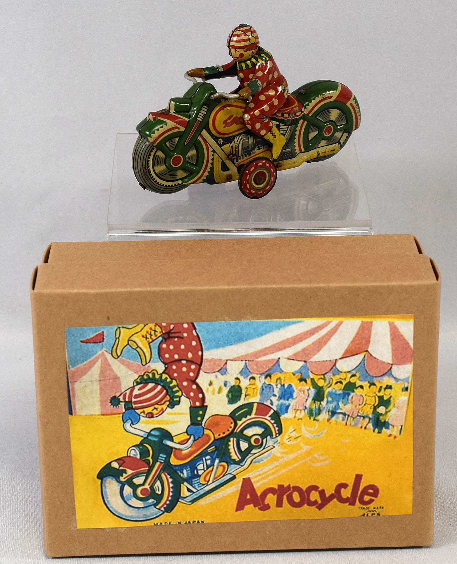 JAPANESE ALPS TIN WINDUP ACROCYCLE MOTORBIKE (1 of 9)