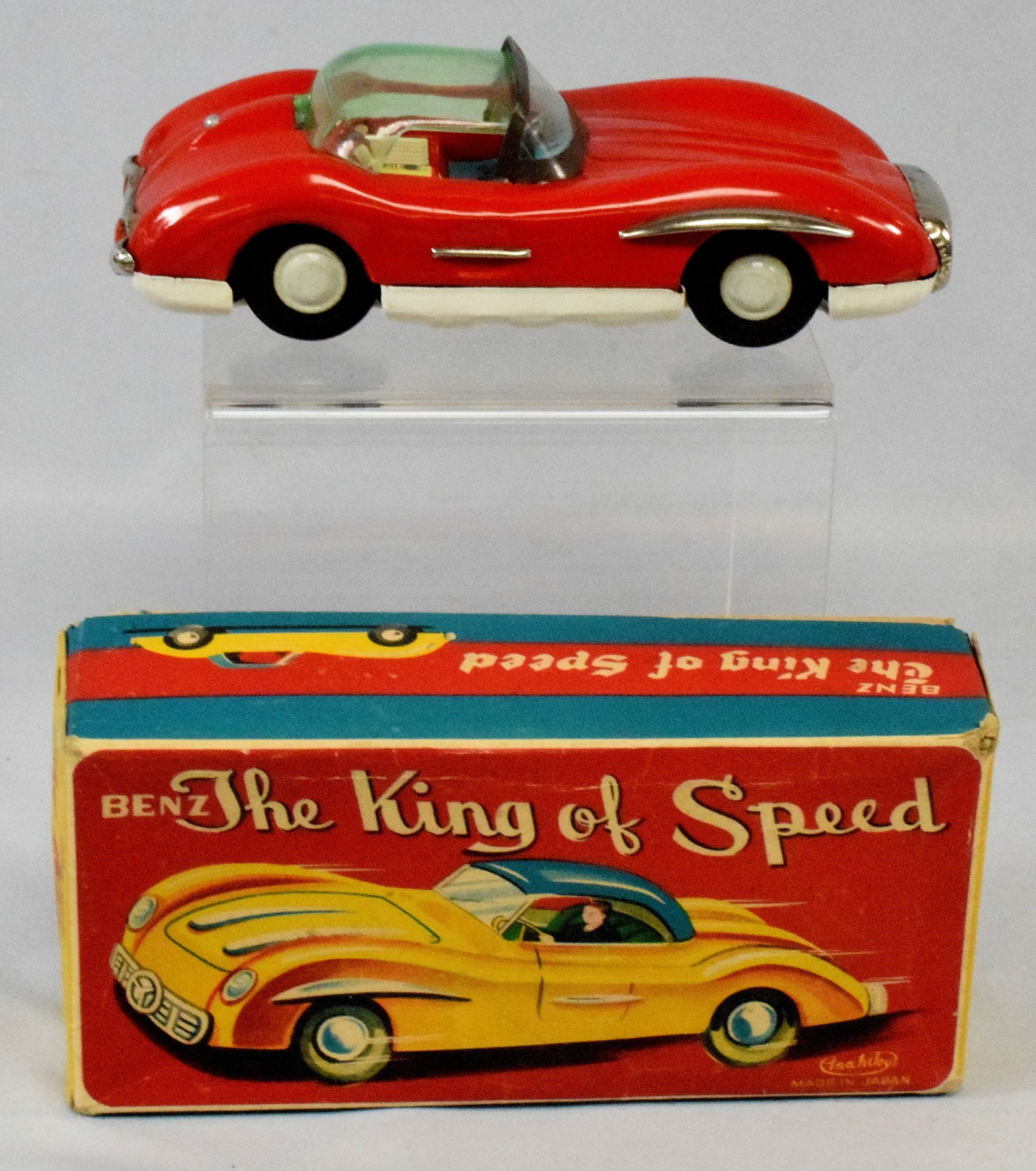 TIN LITHO MERCEDES BENZ KING OF SPEED CAR (1 of 13)