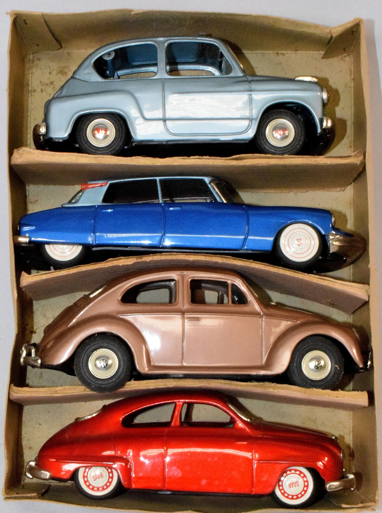 JAPANESE TIN FICTION BANDAI 4 MODELS CAR SET (1 of 14)