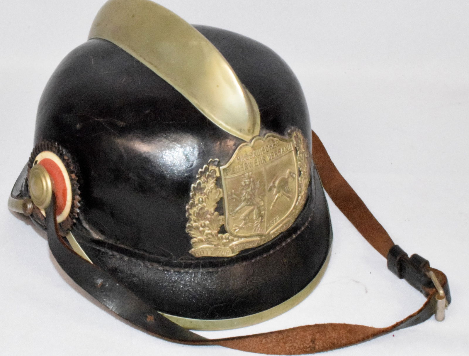 GERMAN FIRE BRIGADE HELMET NASSAU FIRE (1 of 7)