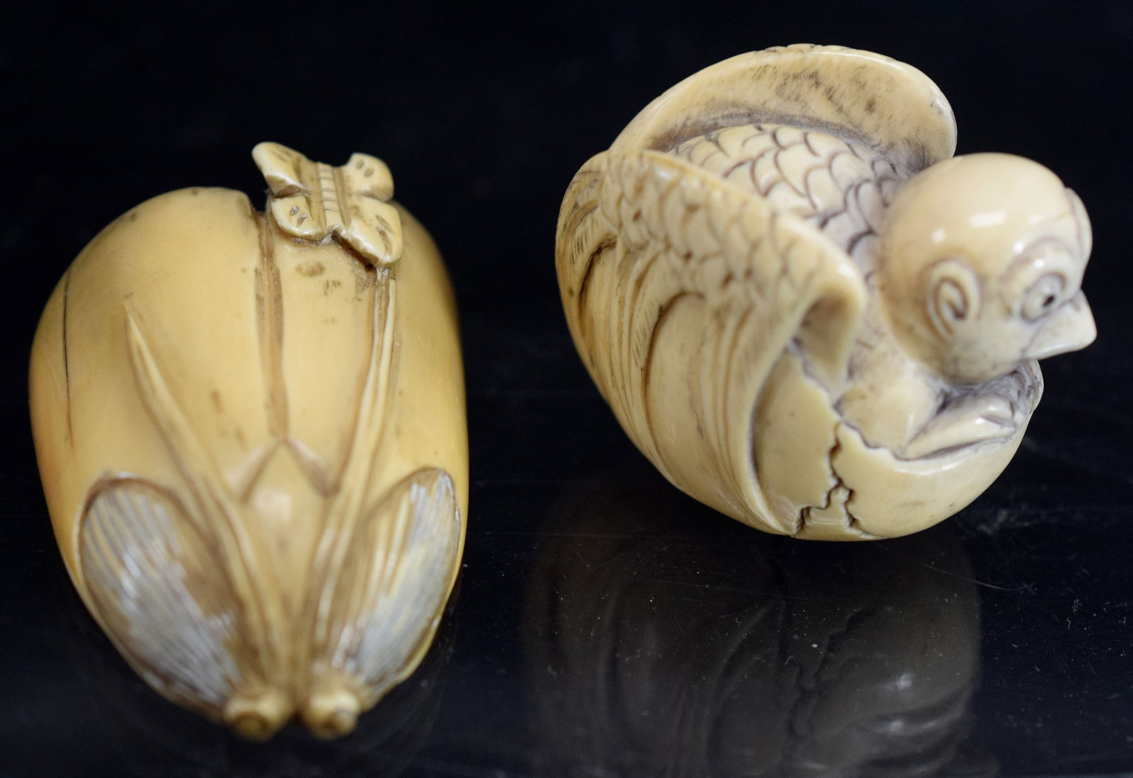 (2) JAPANESE NETSUKE CARVINGS (1 of 7)