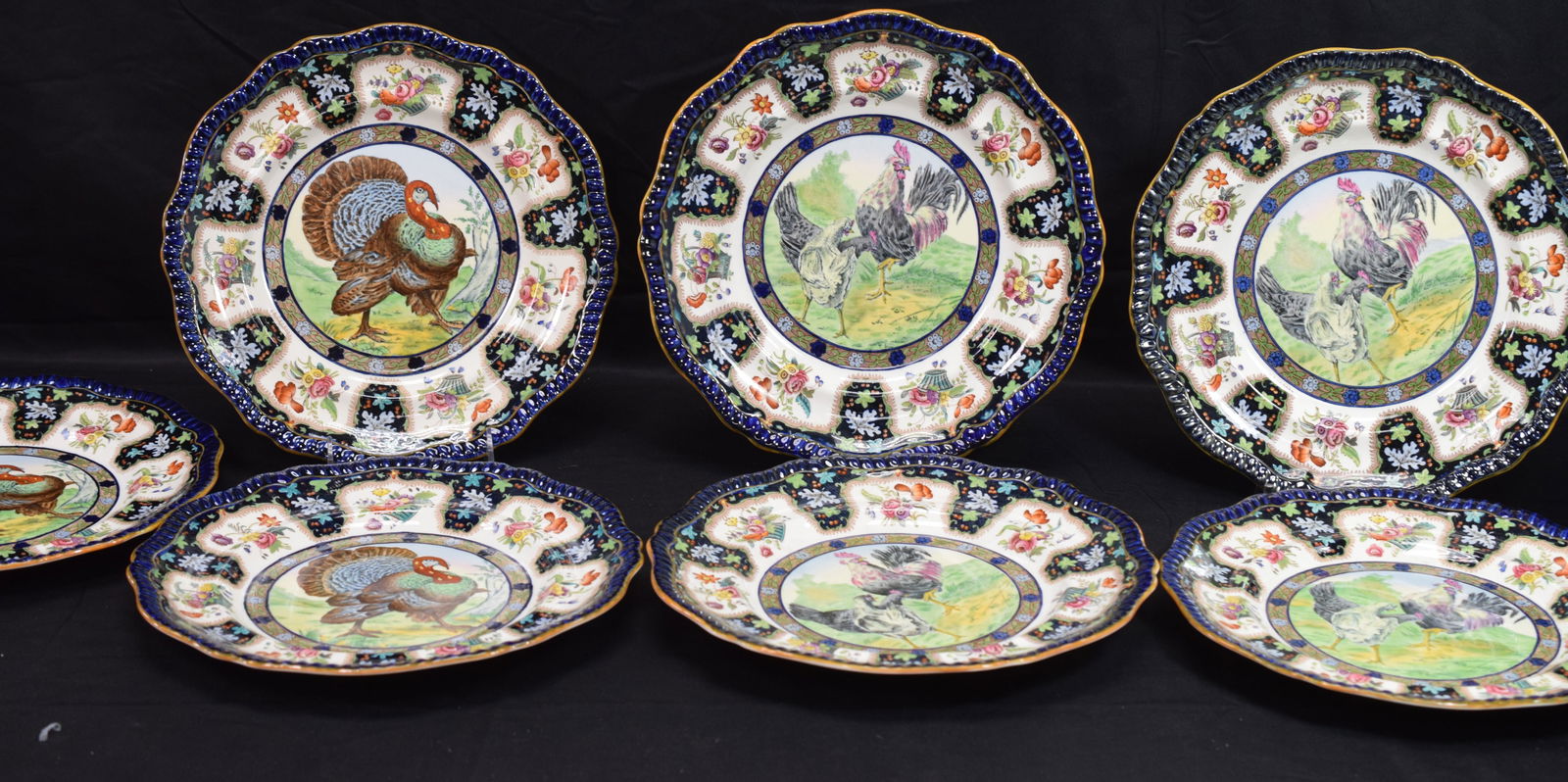 SET OF SEVEN COPELAND SPODE DINNER PLATES (1 of 10)