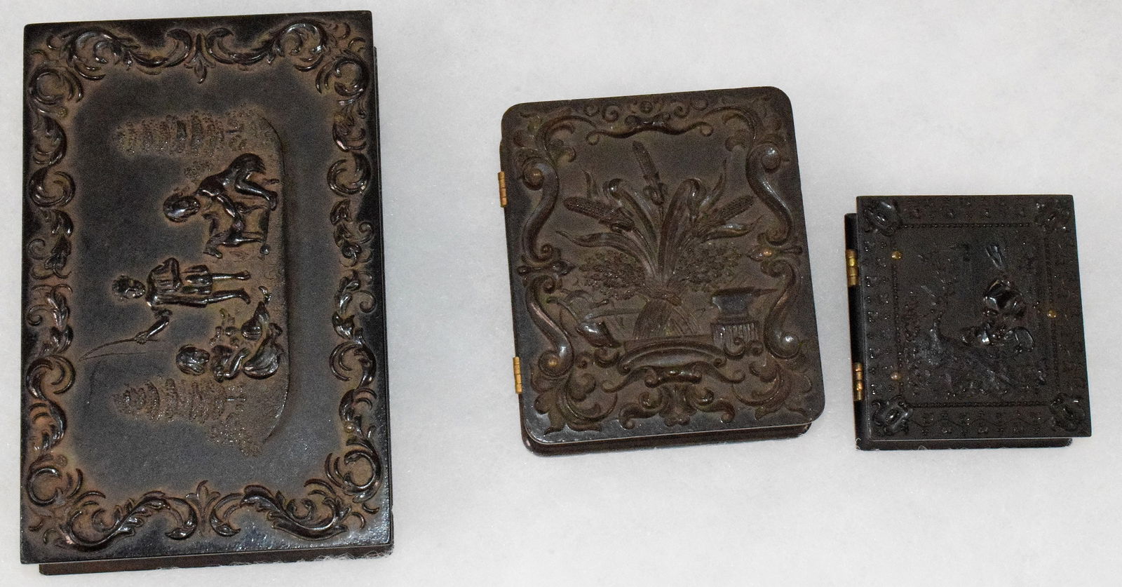 (3) CIVIL WAR ERA GUTTA PERCHA CASES with IMAGES (1 of 13)