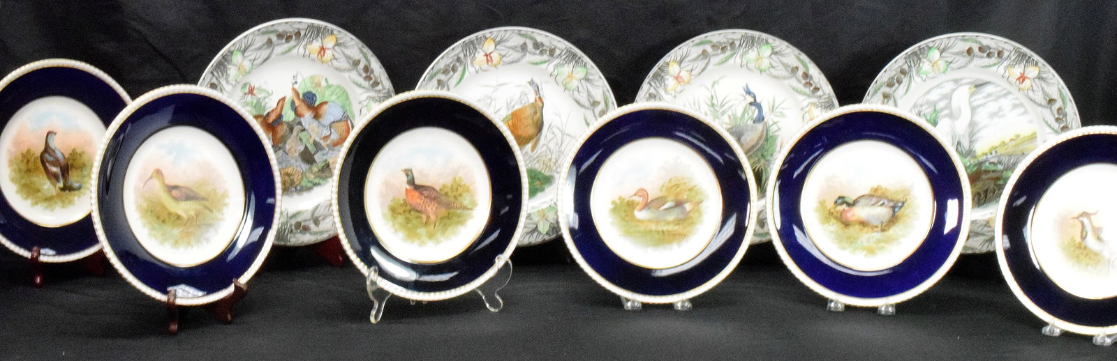 SETS OF BIRD PLATES, ADAMS & FONDEVILLE (1 of 14)