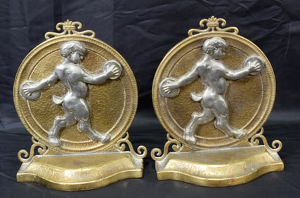 OSCAR BRUNO BACH BRONZE BOOKENDS