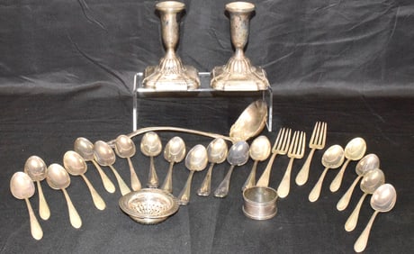 ASSORTED STERLING AND WEIGHTED GROUPING