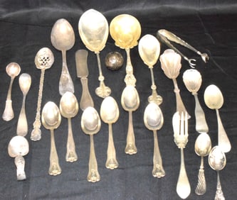 ASSEMBLED STERLING AND COIN SILVER LOT