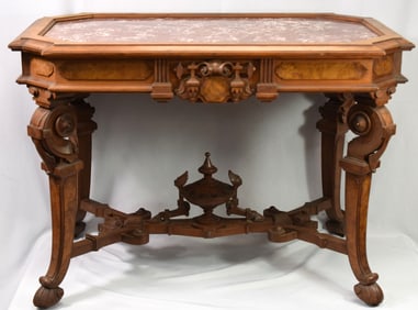 VICTORIAN RENAISSANCE REVIVAL CENTER PARLOR TABLE