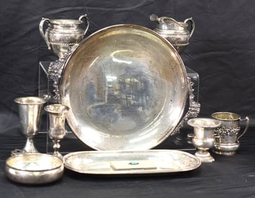 ASSEMBLED STERLING SILVER HOLLOWARE