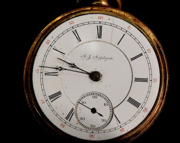 14K GOLD APPLEGATE POCKET WATCH