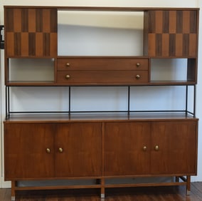 MID-CENTURY TUXEDO CREDENZA BY STANLEY
