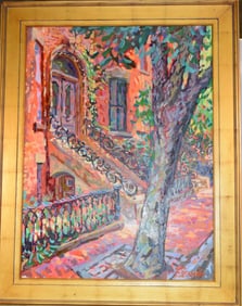 CHARLES TERSOLO OIL PAINTING UPTOWN DOORWAY