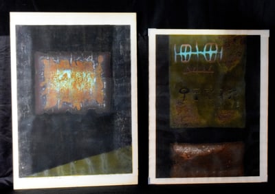 TWO HIROYUKI TAJIMA WOODBLOCK PRINTS