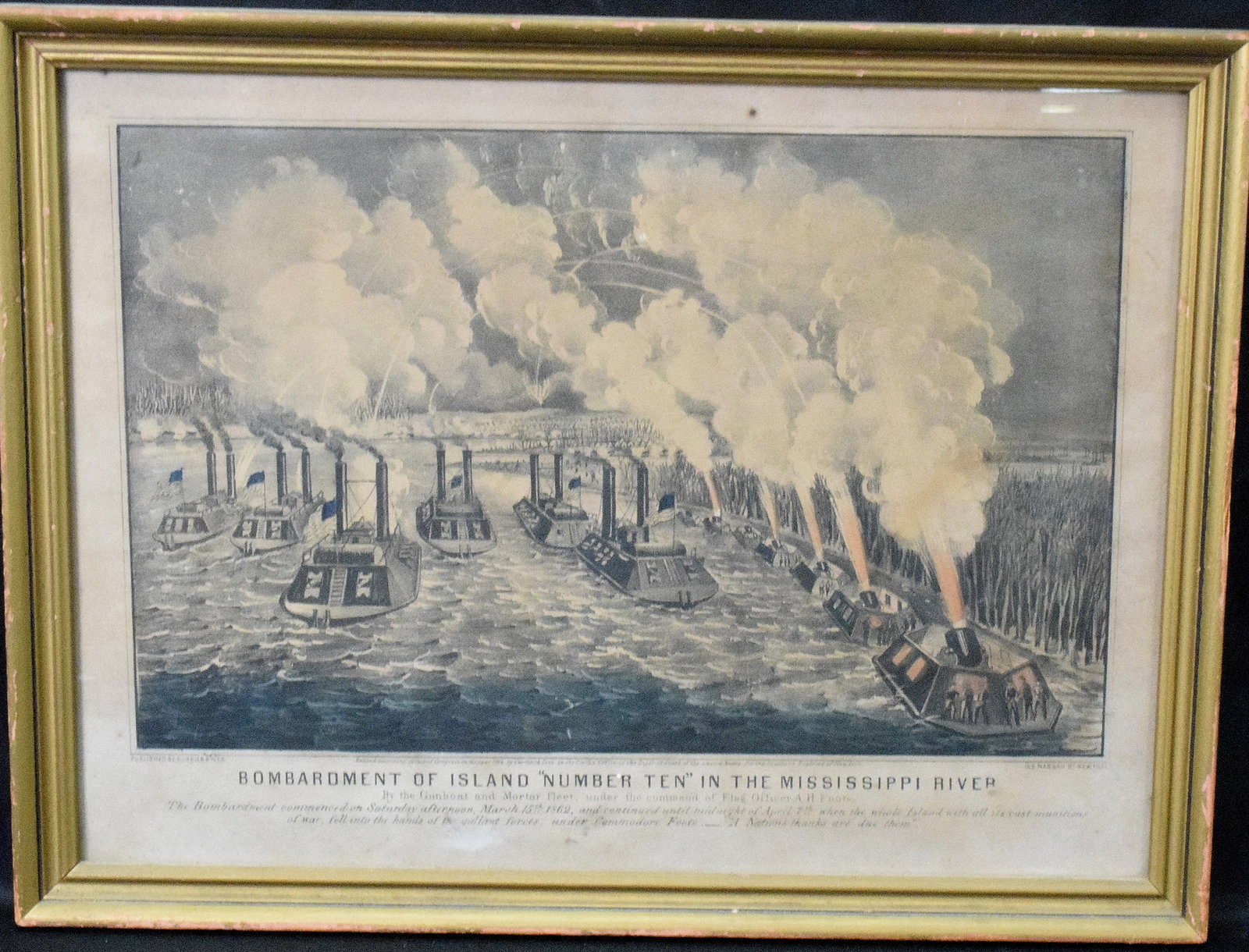 CURRIER & IVES CIVIL WAR HAND COLORED PRINT (1 of 7)