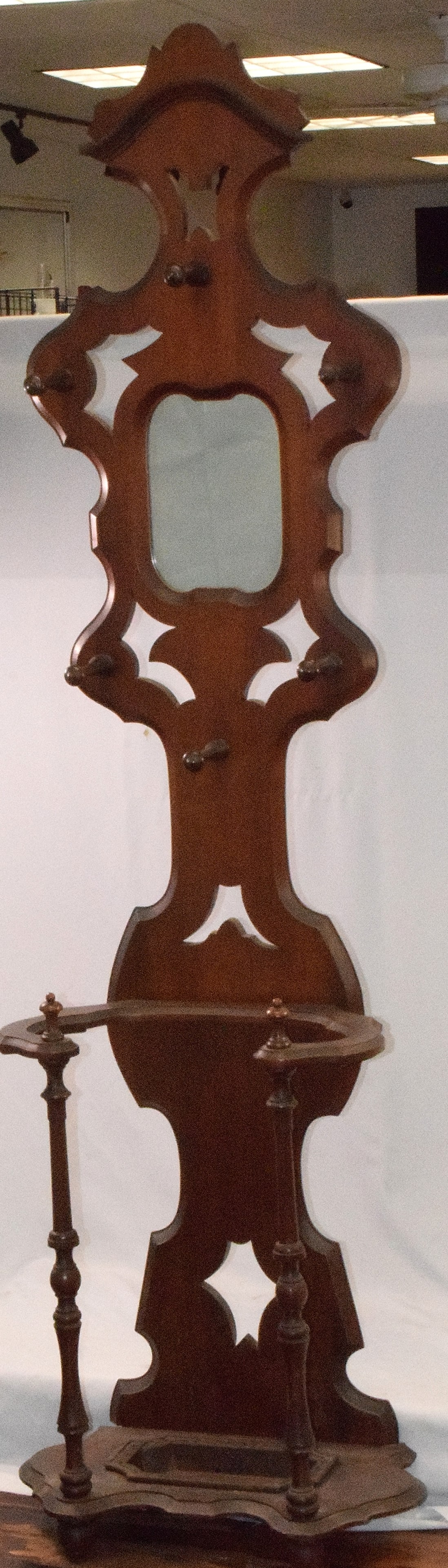 19TH MAHOGANY VICTORIAN HALL TREE (1 of 4)