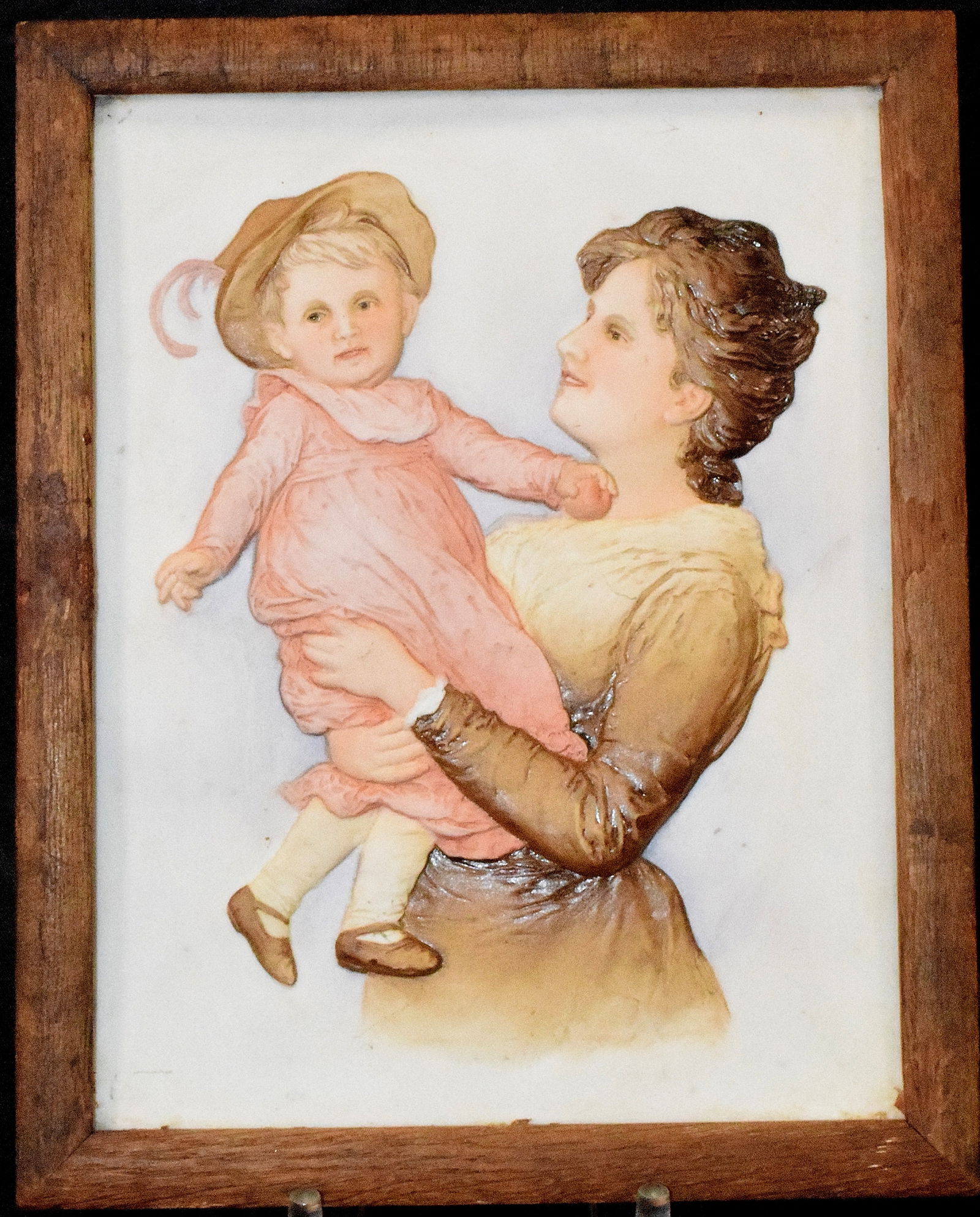 BISQUE PORCELAIN GERMAN PLAQUE (1 of 5)