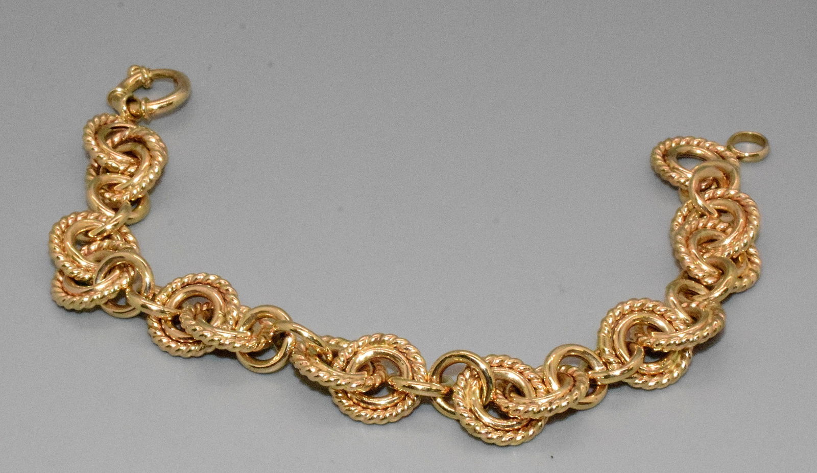 14K YELLOW GOLD CIRCLE LINK BRACELET (1 of 5)