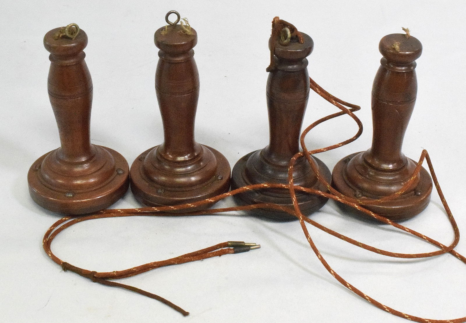 (4) RARE EARLY WOOD TELEPHONE RECEIVERS (1 of 3)