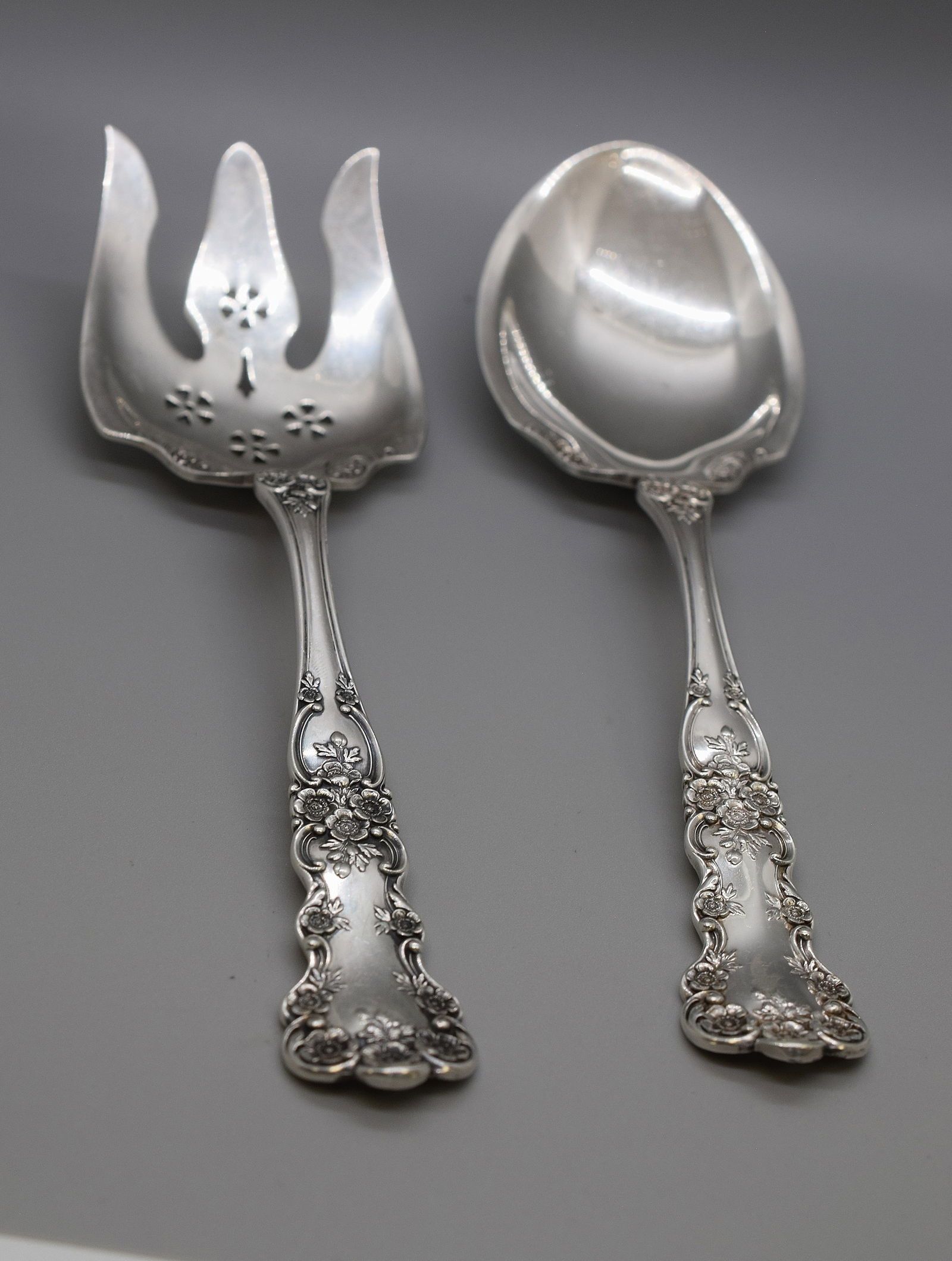 GOTHAM BUTTERCUP STERLING SALAD SET (1 of 8)